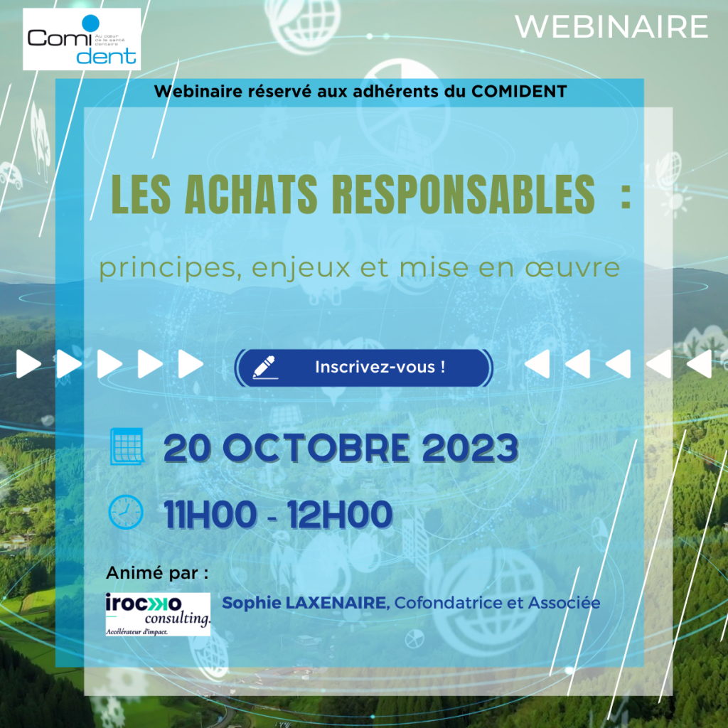 Webinaire COMIDENT - RSE : les achats responsables